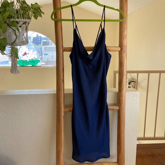 Navy Slip Dress - Picture 1 of 3